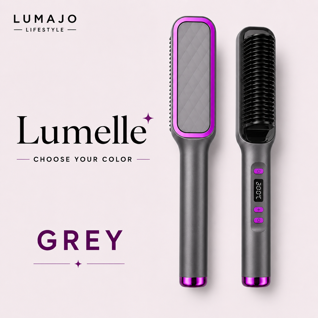 Ionic Hair Straightener Brush – 30 Heat Settings | Lumelle