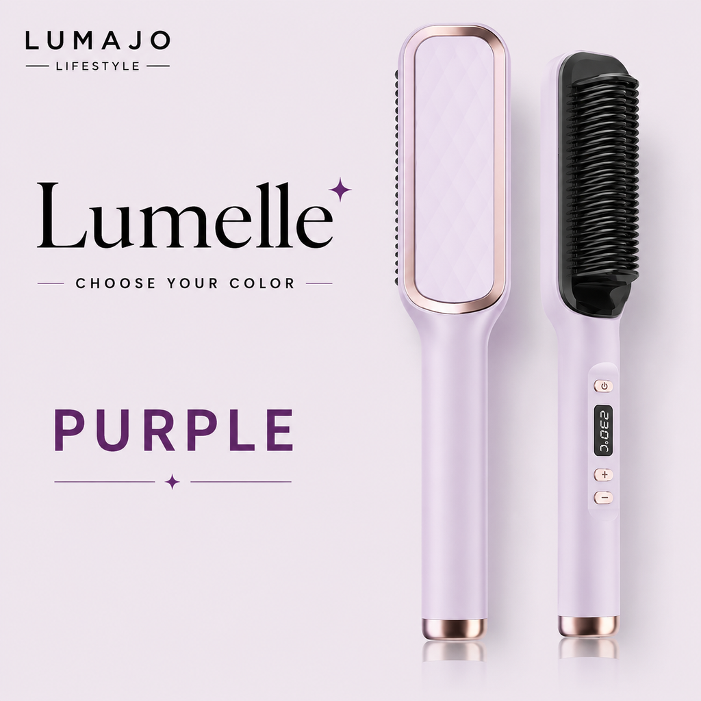 Ionic Hair Straightener Brush – 30 Heat Settings | Lumelle
