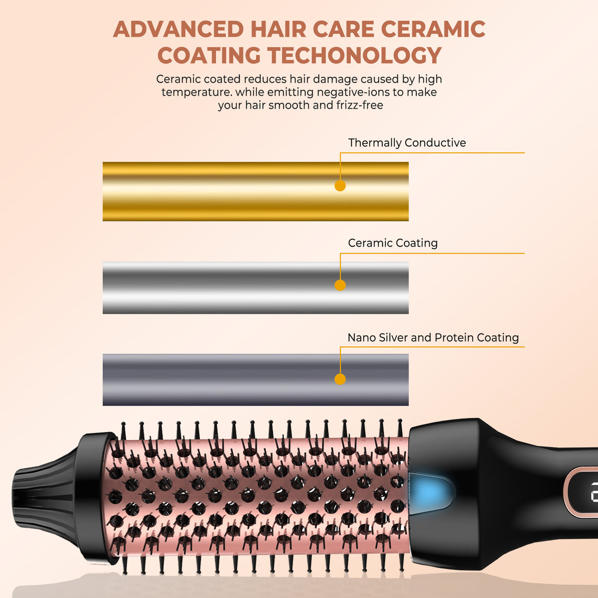 3-in-1 Ionic Heated Styling Brush | Lumajo