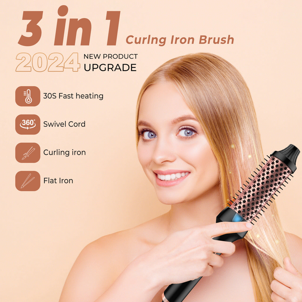 3-in-1 Ionic Heated Styling Brush | Lumajo
