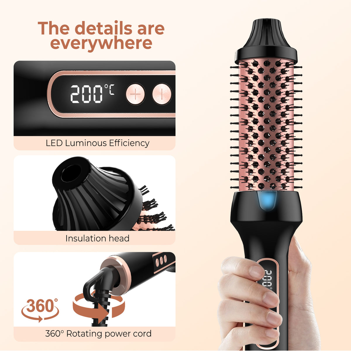 3-in-1 Ionic Heated Styling Brush | Lumajo