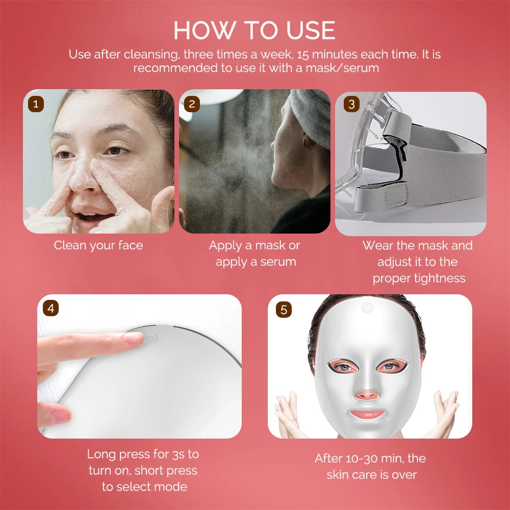 7-Colour LED Face Therapy Mask | Lumajo