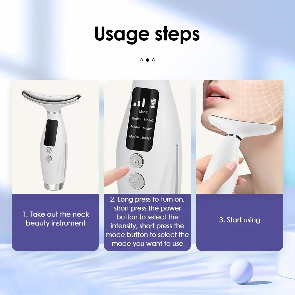 7-Colour LED Face & Neck Massager | Lumajo