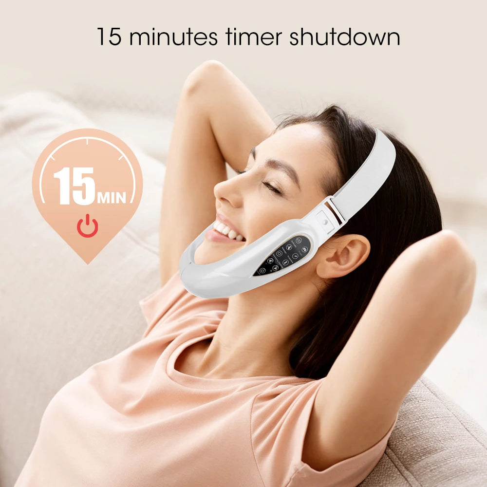 Rechargeable V Face Massager, Portable Facial Massage Device, LED Display, Facial Beauty Instrument