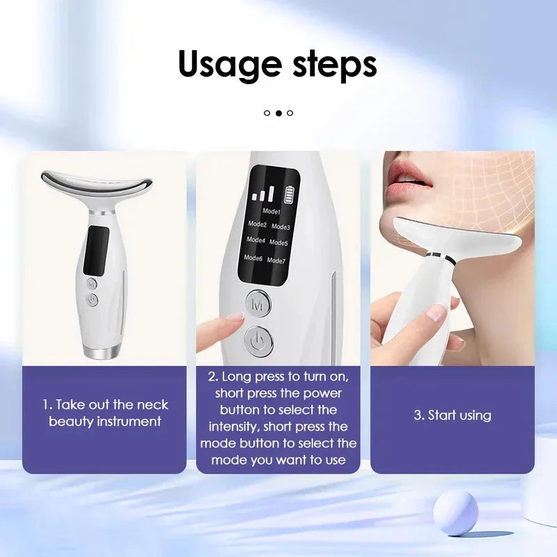 7-Colour LED Face & Neck Massager | Lumajo