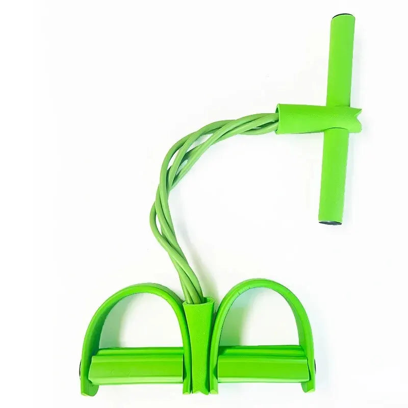4 Tube Pedal Resistance Band – Multi-Function Exerciser with Handles for Abs, Arms & Full Body Workout