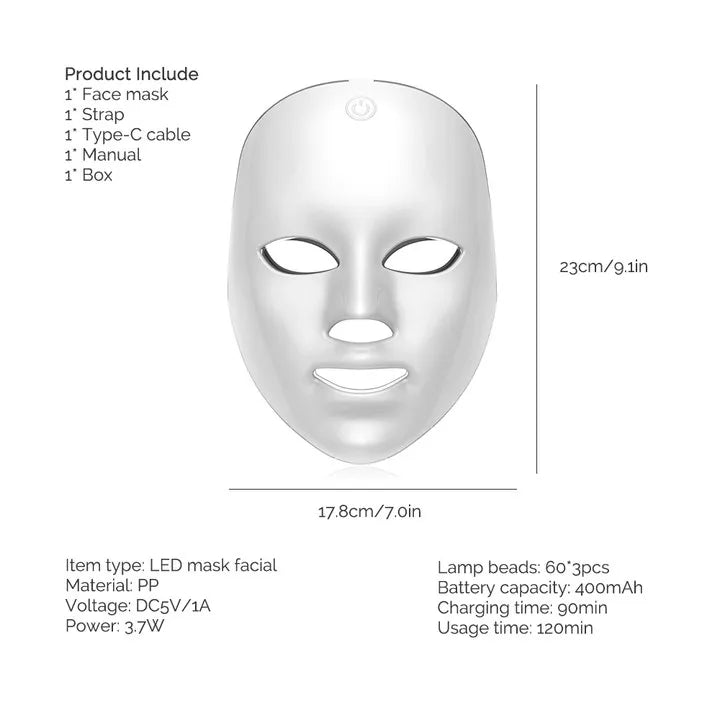 7-Colour LED Face Therapy Mask | Lumajo
