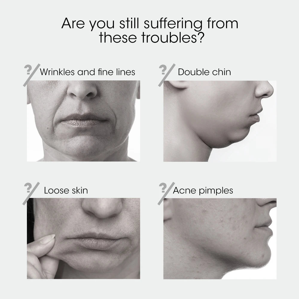 Rechargeable V Face Massager, Portable Facial Massage Device, LED Display, Facial Beauty Instrument