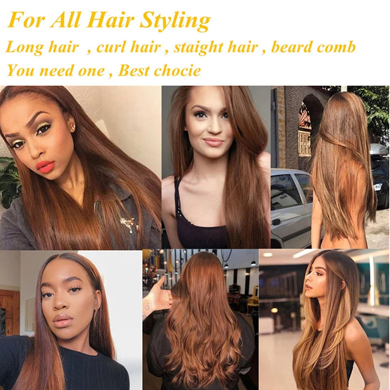 Professional Electric Ceramic Ionic Hair Straighten Straightener Brush Hot Comb Pressing Electric Hot Comb Hair Straightener