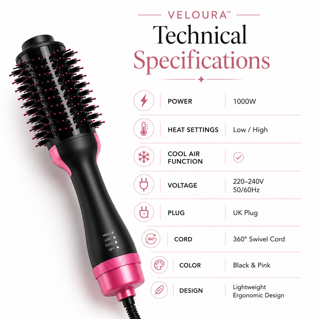 2-in-1 Hair Dryer & Volumising Brush | Lumajo