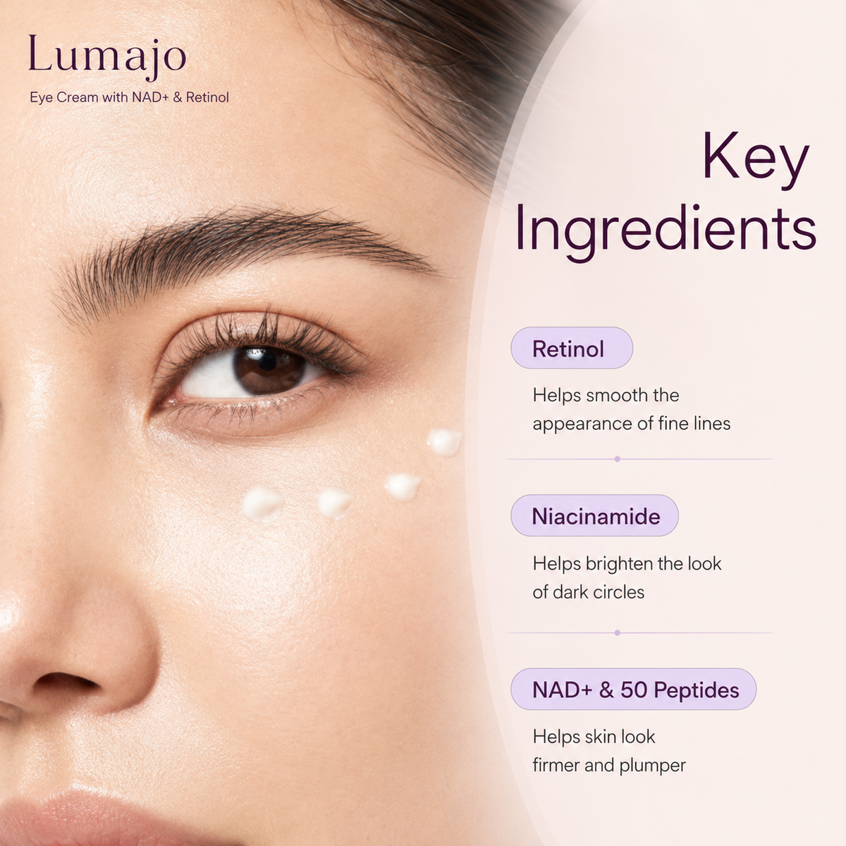 Augencreme mit NAD+ & Retinol | Lumajo