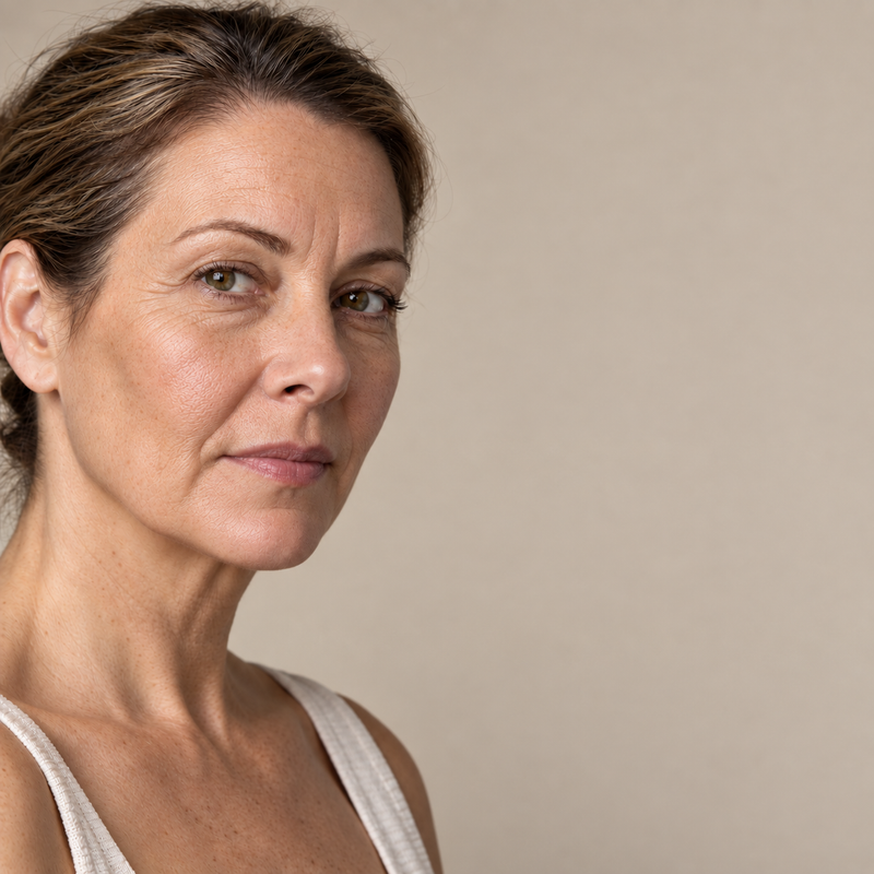 Skin before using Retinol Firming Treatment
