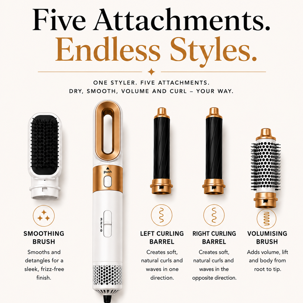 5-in-1 Professional Hair Dryer & Styling Set — Zyvora™